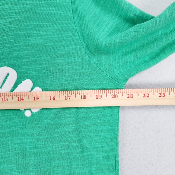 J Crew Womens Medium Green Cotton Vacation Crew Neck Pullover Lightweight Casual - Picture 4 of 12